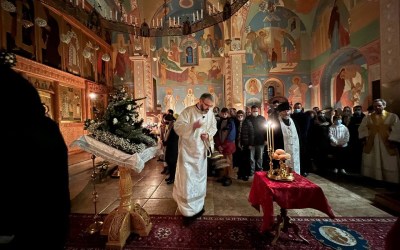 Bishop Irenei Celebrates the Nativity Services in the Diocesan Cathedral, London. | Преосвященный Епископ возглавил Рождественские богослужения в кафедральном соборе Лондона.